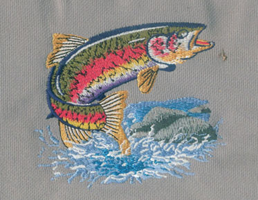 embroidery digitizing logo fish